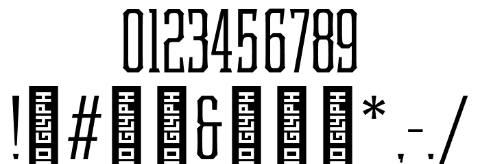 Samton Extra Condensed Light Font OTHER CHARS