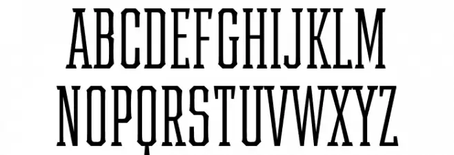 Samton Extra Condensed Light Caratteri MAIUSCOLE