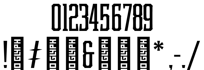 Samton Extra Condensed Font OTHER CHARS