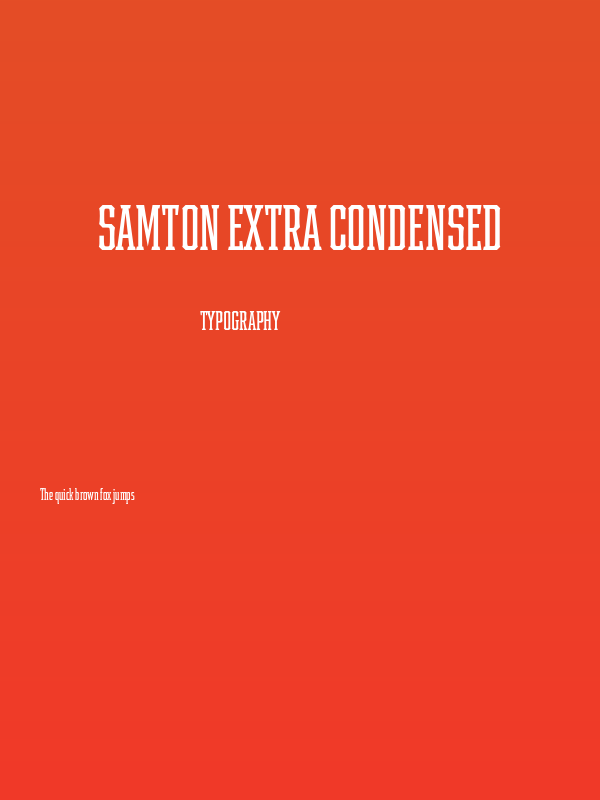 Samton Extra Condensed Poster