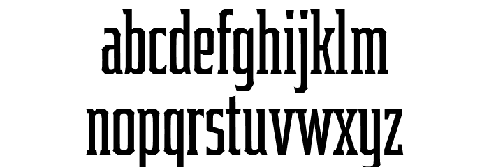 Samton Extra Condensed Font LOWERCASE