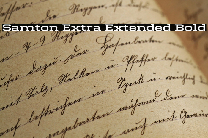 Samton Extra Extended Bold Example 2
