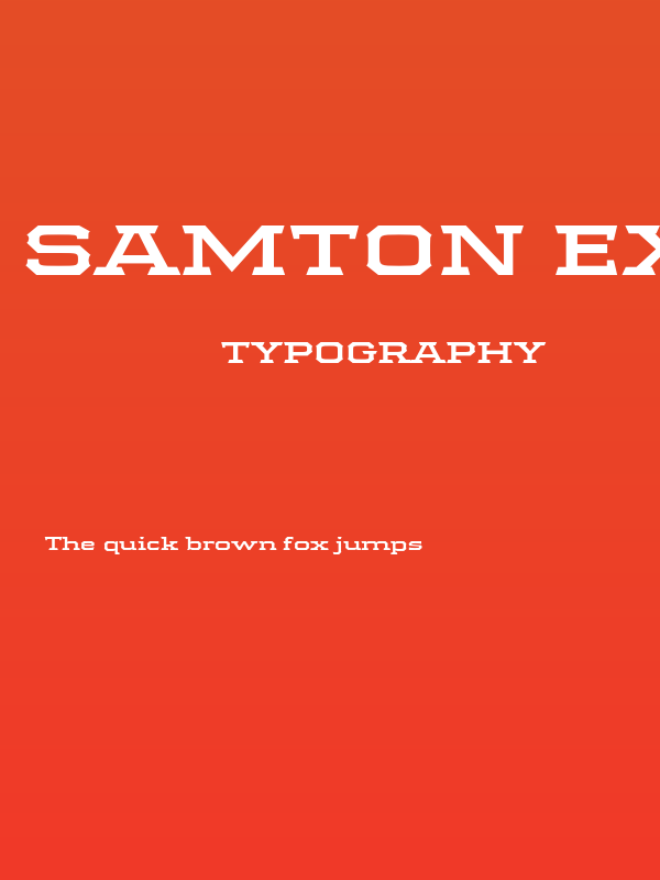Samton Extra Extended Bold Poster