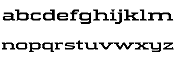 Samton Extra Extended Bold Font LOWERCASE