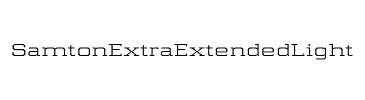 Samton Extra Extended Light  font caratteri gratis