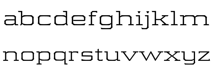 Samton Extra Extended Light Font LOWERCASE