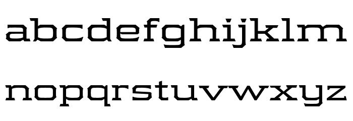 Samton Extra Extended Font LOWERCASE