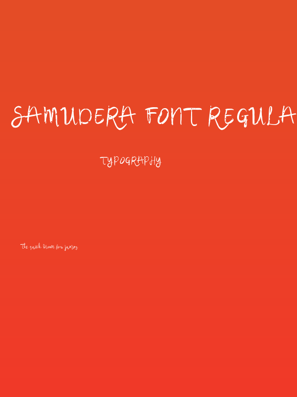 Samudera Font Regular Poster