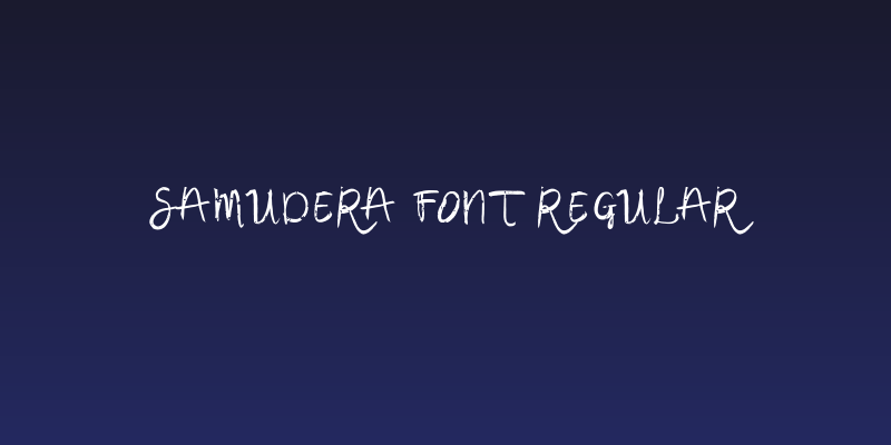 Samudera Font Regular Social Header