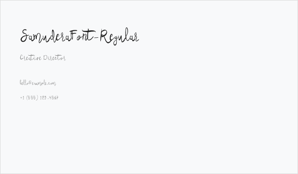 SamuderaFont-Regular Business Card