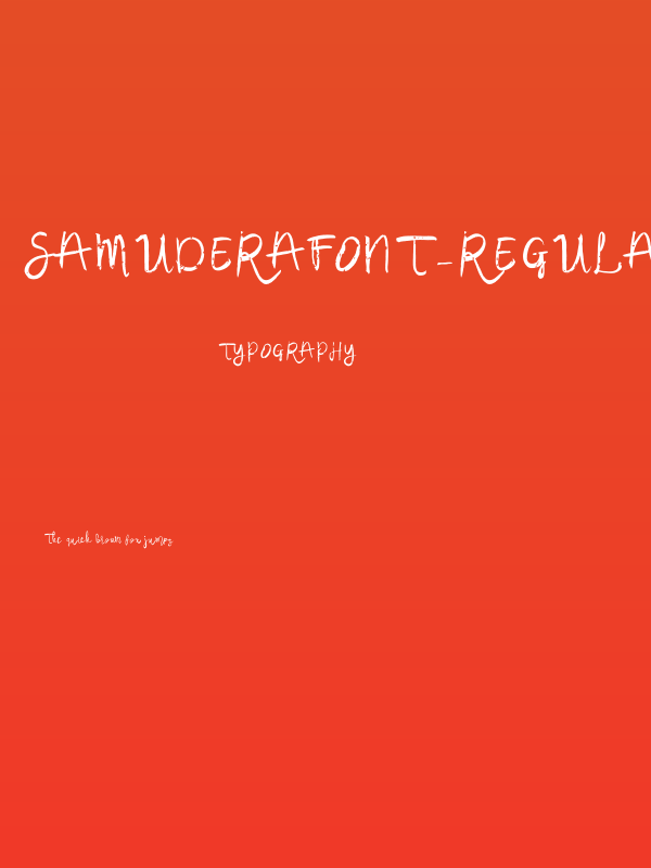 SamuderaFont-Regular Poster
