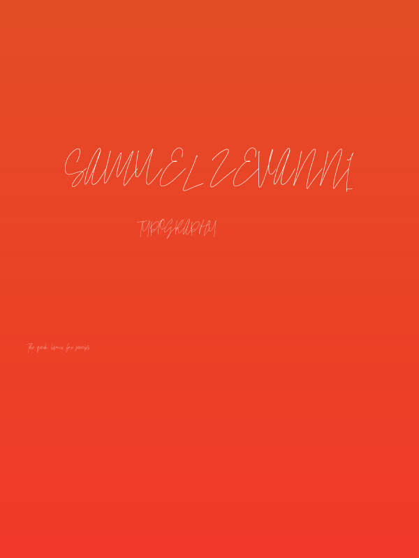 Samuel Zevanni Poster