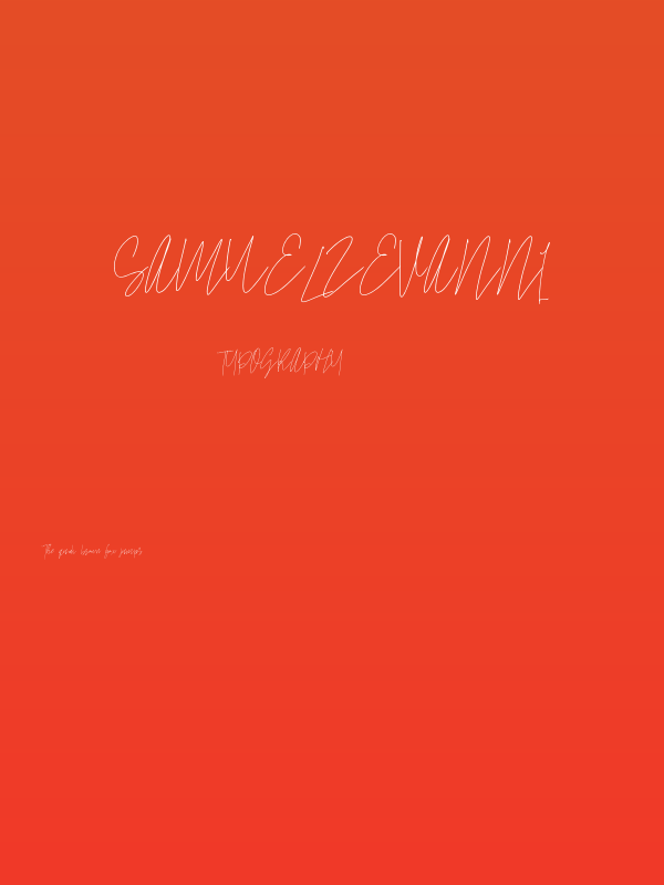 SamuelZevanni Poster