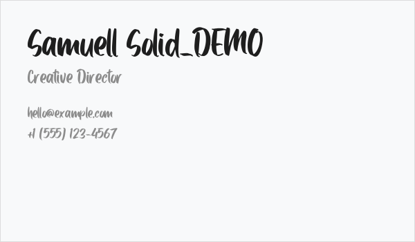 Samuell Solid_DEMO Business Card