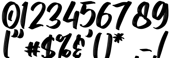 Samuell Textured - DEMO Font OTHER CHARS