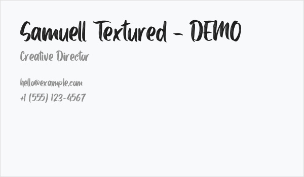Samuell Textured - DEMO Business Card