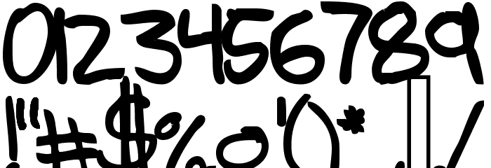 Samuels hand bold Font OTHER CHARS