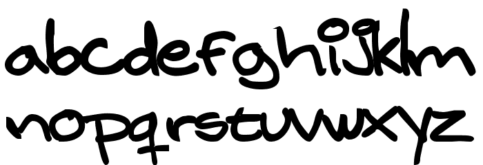 Samuels hand bold Font LOWERCASE