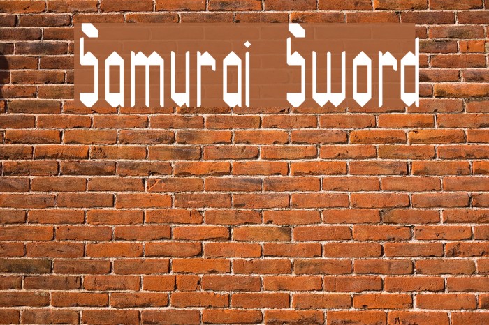 Samurai Sword Font examples