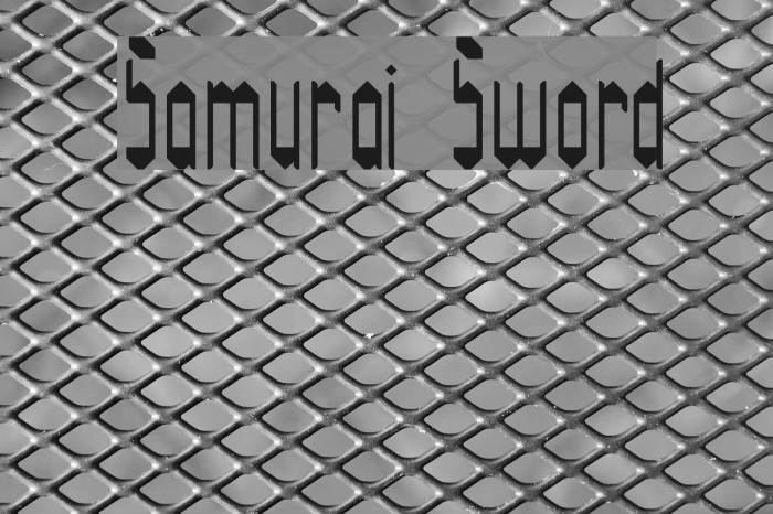 Samurai Sword Font examples