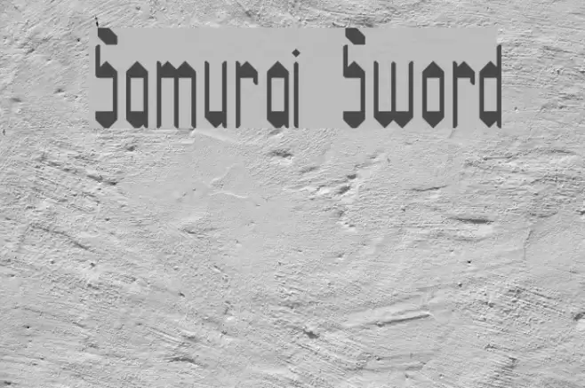 Samurai Sword Font examples
