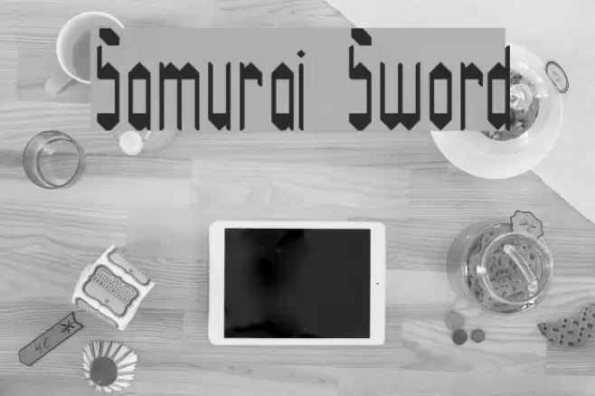 Samurai Sword Font examples
