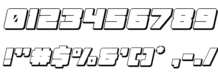 Samurai Terrapin 3D Italic Schriftart Anderer Schreiben
