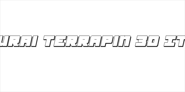 Samurai Terrapin 3D Italic Logo