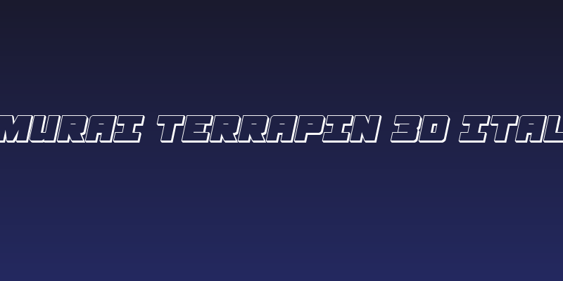 Samurai Terrapin 3D Italic Social Header