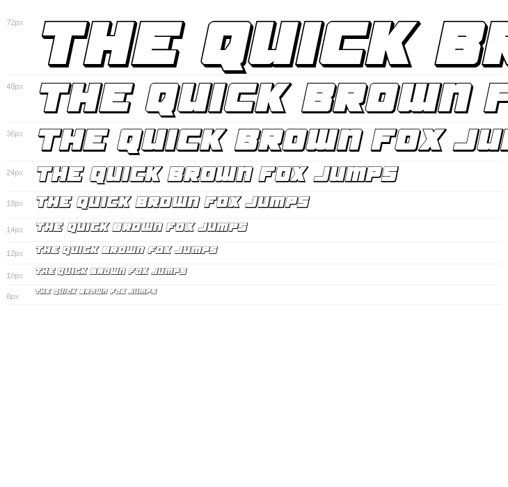 Samurai Terrapin 3D Italic Waterfall