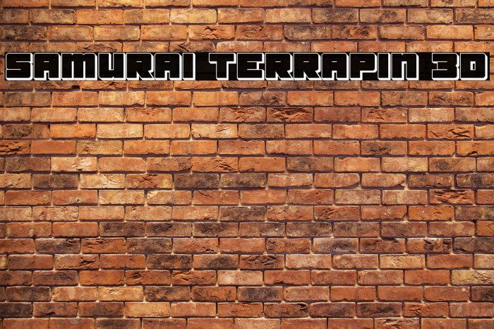 Samurai Terrapin 3D Font examples