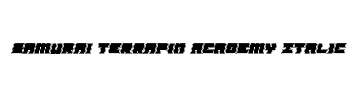 Samurai Terrapin Academy Italic Schriftart