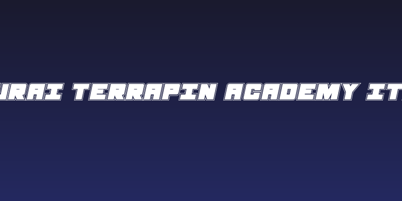 Samurai Terrapin Academy Italic Social Header