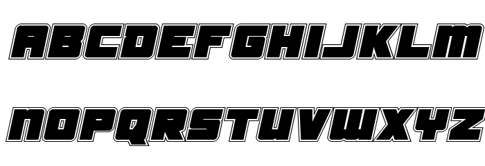 Samurai Terrapin Academy Italic Font LOWERCASE