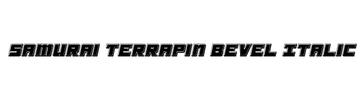 Samurai Terrapin Bevel Italic Schriftart
