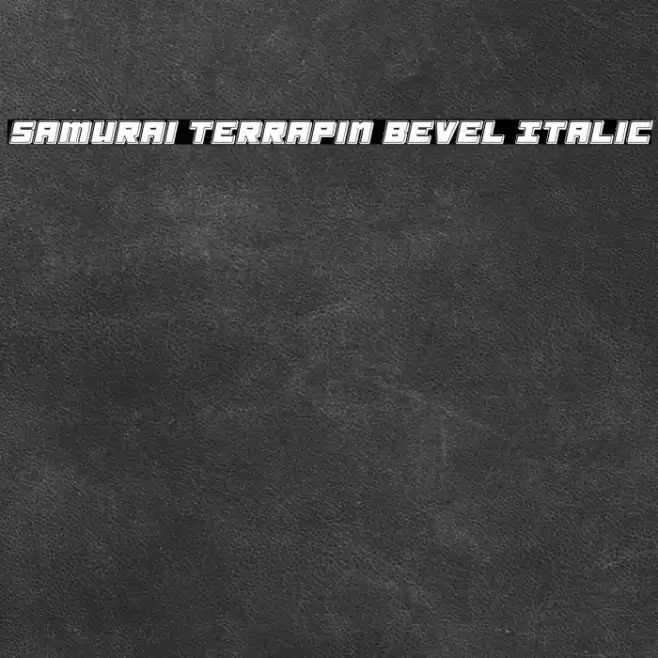 Samurai Terrapin Bevel Italic Font examples
