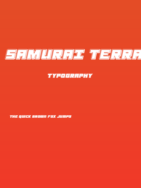 Samurai Terrapin Bevel Italic Poster