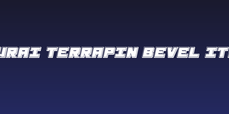 Samurai Terrapin Bevel Italic Social Header