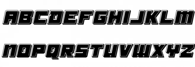 Samurai Terrapin Bevel Italic 字体 小写