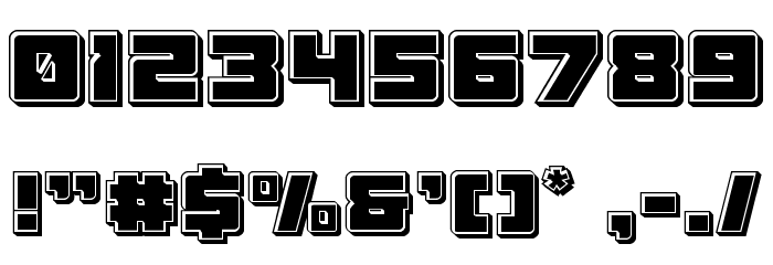 Samurai Terrapin Bevel Font OTHER CHARS