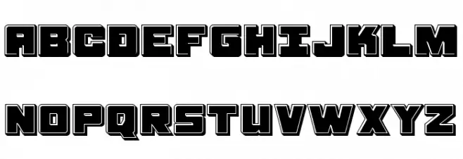 Samurai Terrapin Bevel خط أحرف كبيرة