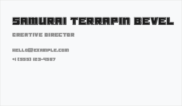 Samurai Terrapin Bevel Business Card