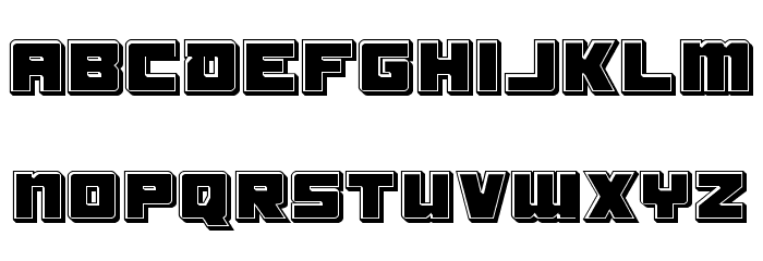 Samurai Terrapin Bevel Font LOWERCASE