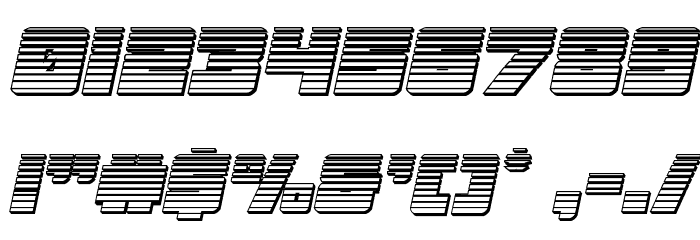 Samurai Terrapin Chrome Italic Font OTHER CHARS