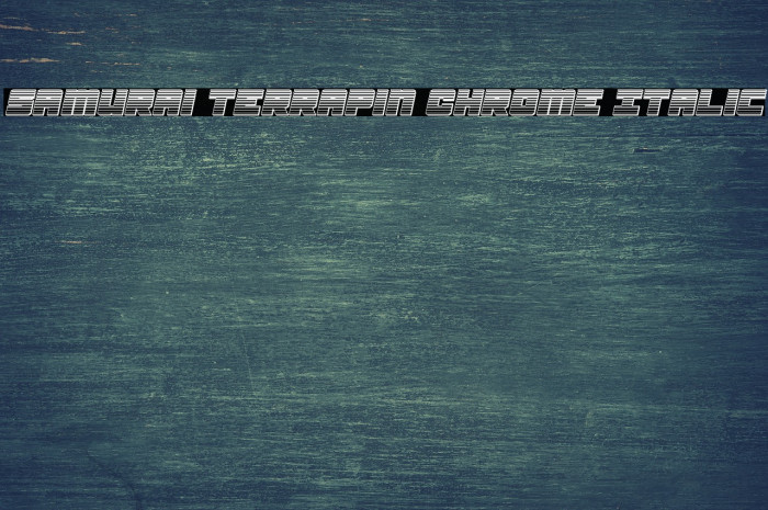 Samurai Terrapin Chrome Italic Font examples