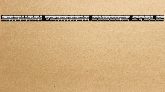 Samurai Terrapin Chrome Italic Font examples