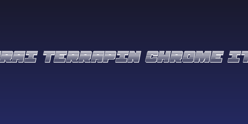 Samurai Terrapin Chrome Italic Social Header