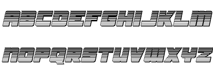 Samurai Terrapin Chrome Italic Font LOWERCASE