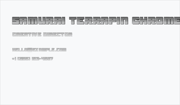 Samurai Terrapin Chrome Business Card