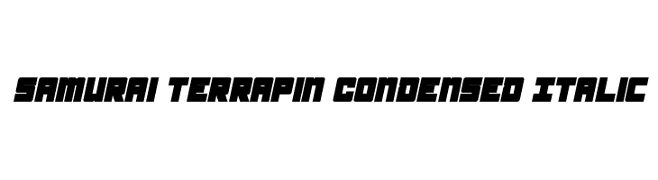 Samurai Terrapin Condensed Italic Schriftart